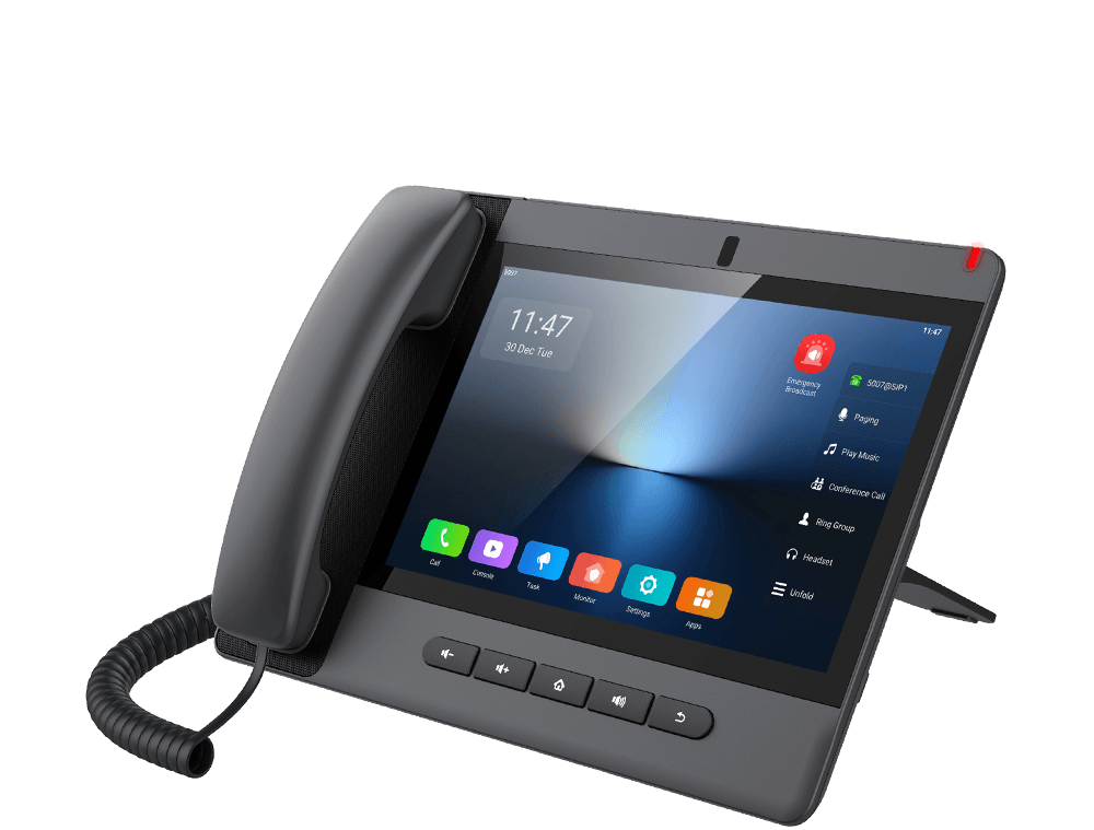 Yealink IP desk phone with expansion module on the RingPlus cloud PBX