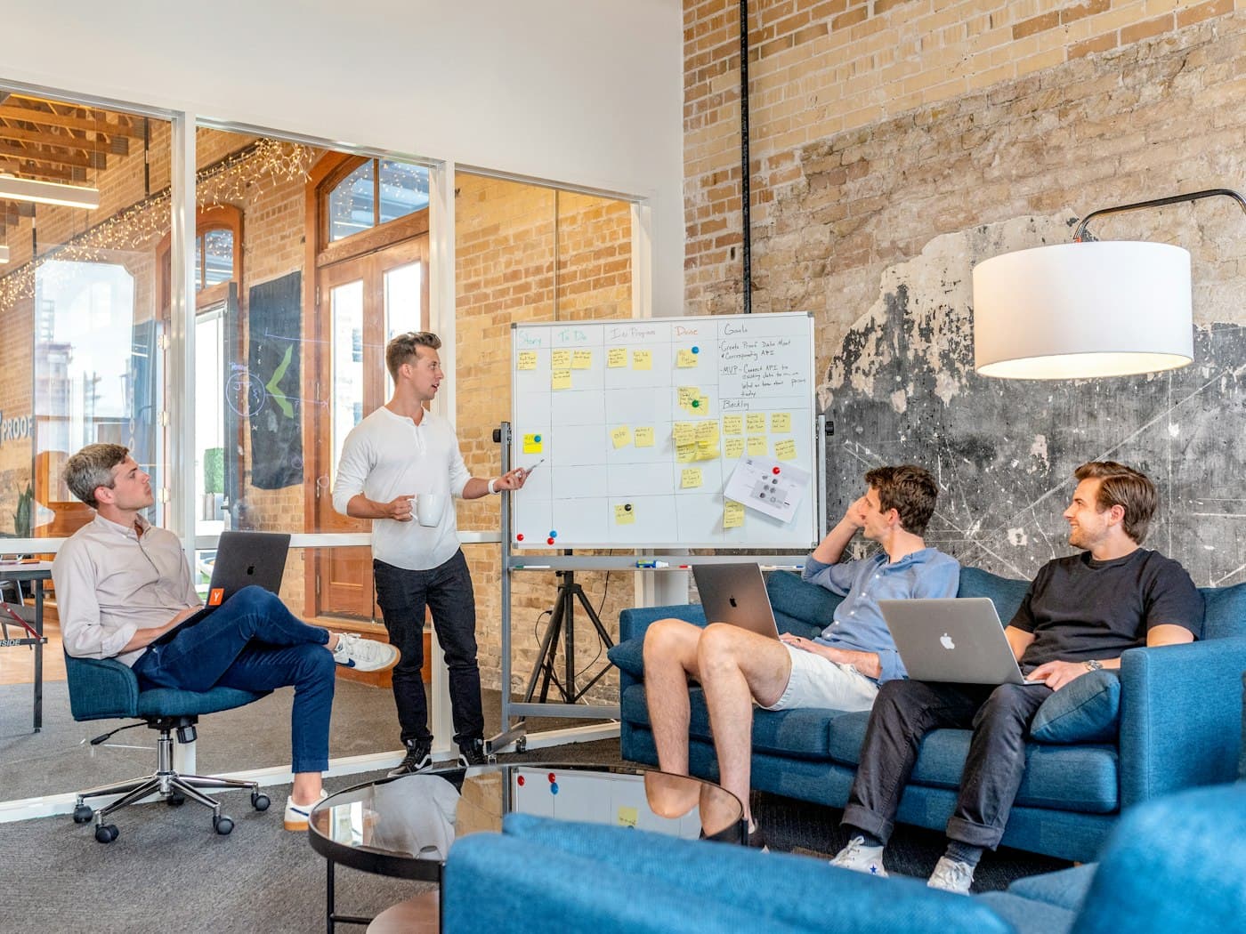 Team meeting around a table